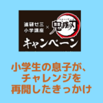 鬼滅の刃と進研ゼミがコラボ！チャレンジ再開のきっかけになったDM